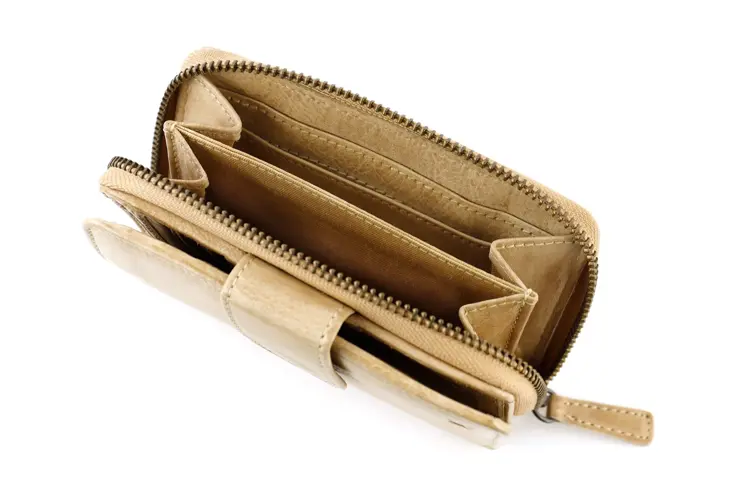 Loet - Ritsportemonnee - Leer - 6 pasjes