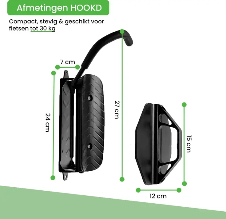 HOOKD – Fiets ophangsysteem – Wandmontage