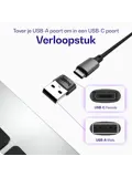 Ease USB-C naar USB-A Koppelstuk Grijs