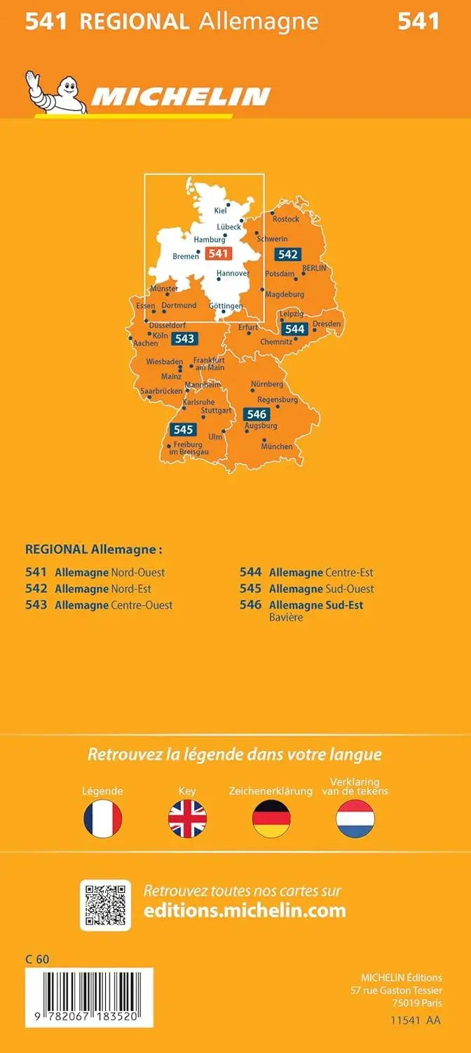 Kaart Regional 541 Duitsland Noord-West