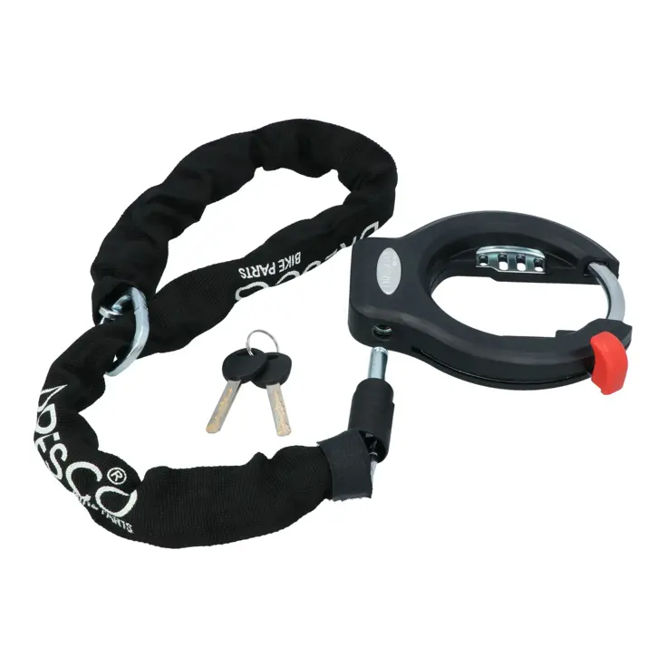 Hoogwaardig ringslot met plug-in ketting 90cm