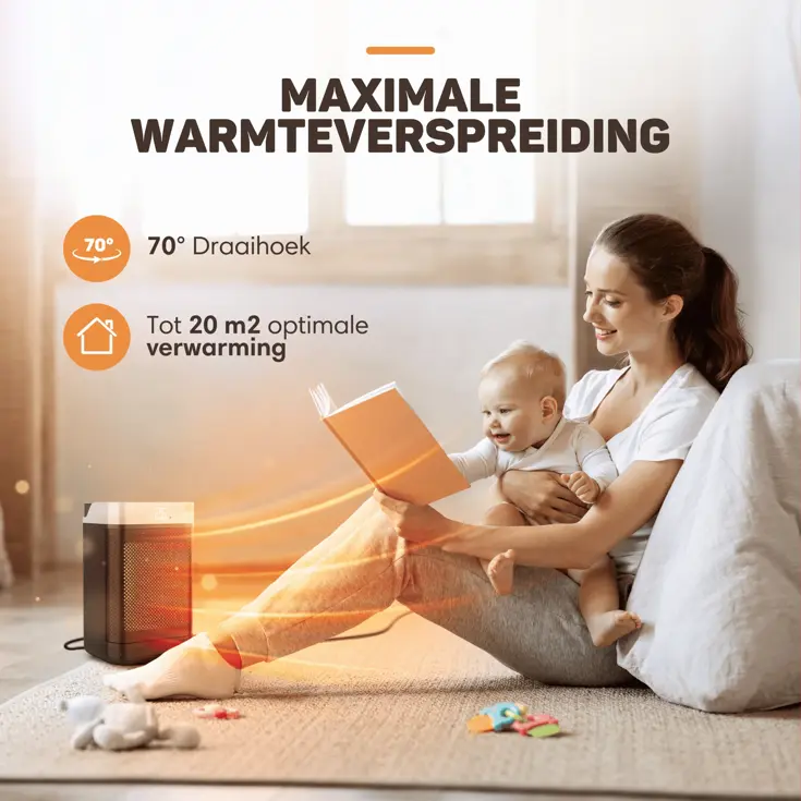 Elektrische Kachel PRO - 1500W - Roterend