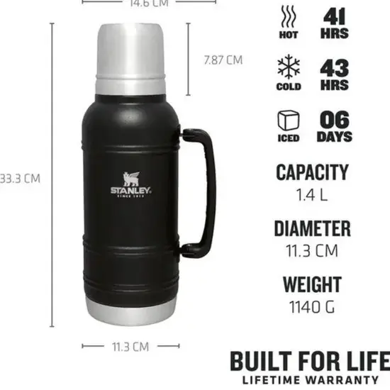 Stanley Artisan Thermosfles Zwart - 1,4L