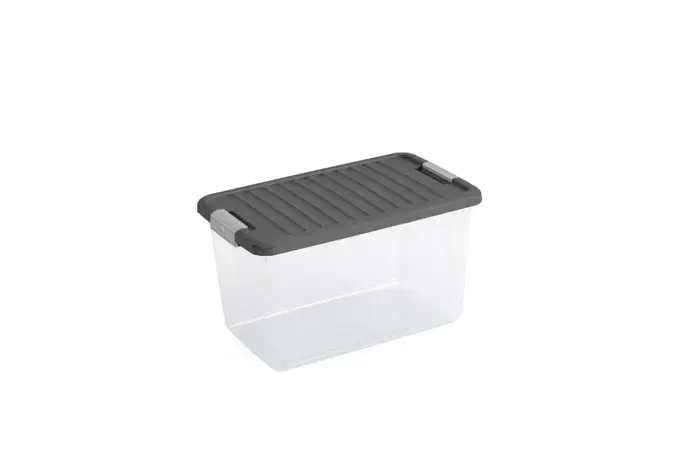 Kis W Opbergbox M - 29,5L - transparant