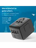 Travel Y20 - Wereldstekker - 200+ landen 4 USB