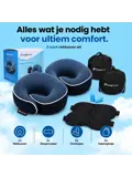 Reissets 2-Pack - Nekkussen Vliegtuig Memory Foam