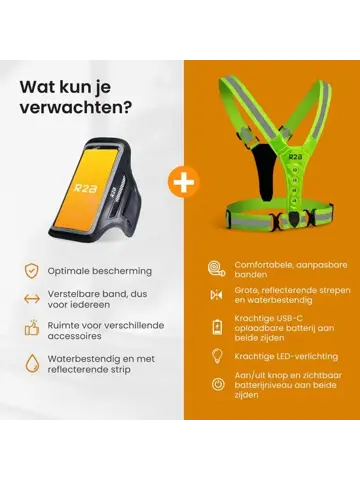 Hardloopvest oplaadbaar + Sportarmband
