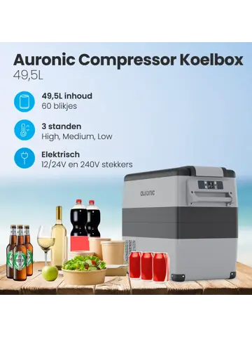 Compressor Koelbox – 49.5L – Grijs