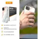R2B iPhone 13 Hoesje Marmer + Screenprotector