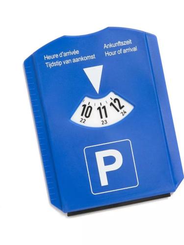 Parkeerschijf met ijskrabber