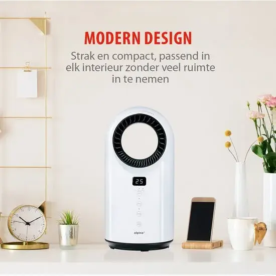 Bladloze ventilatorkachel 1500 W