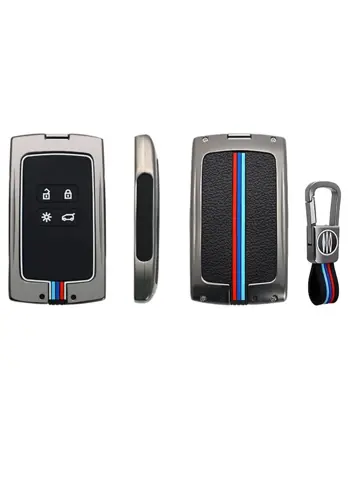 Metalen Sleutelhoesje voor Renault - Dacia grijs A