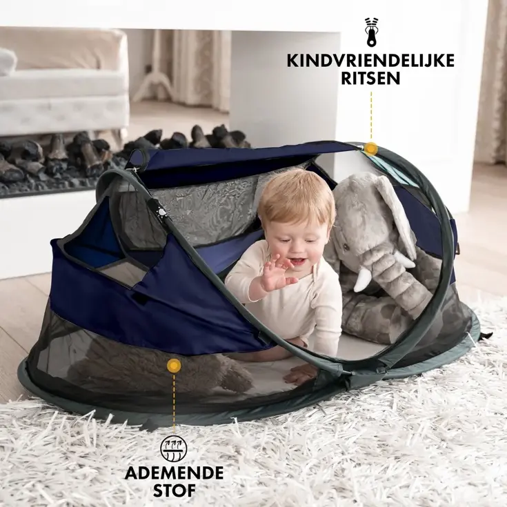 Baby luxe campingbedje - Zelfopblaasbare matras