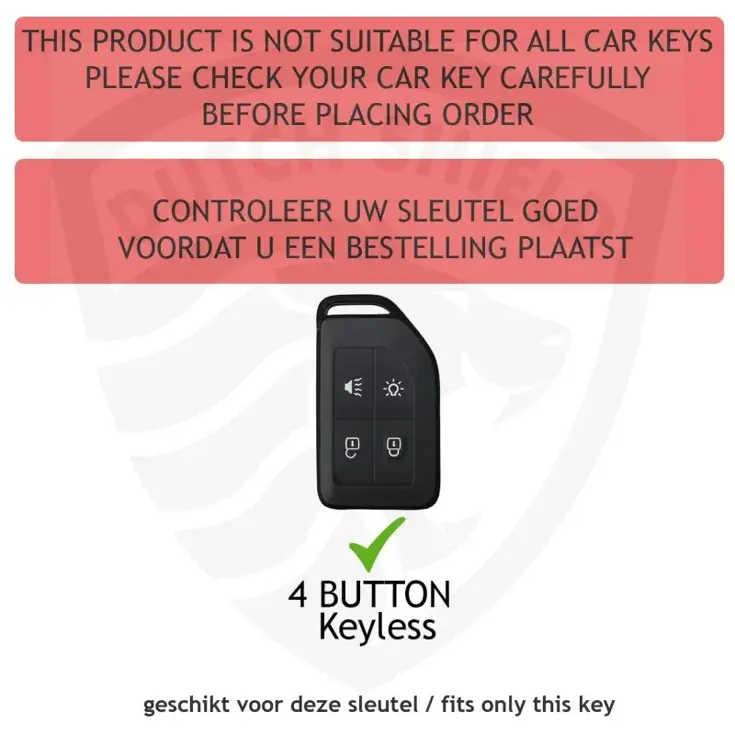 Metalen Sleutelhoesje voor Volvo Truck - 4 knoppen