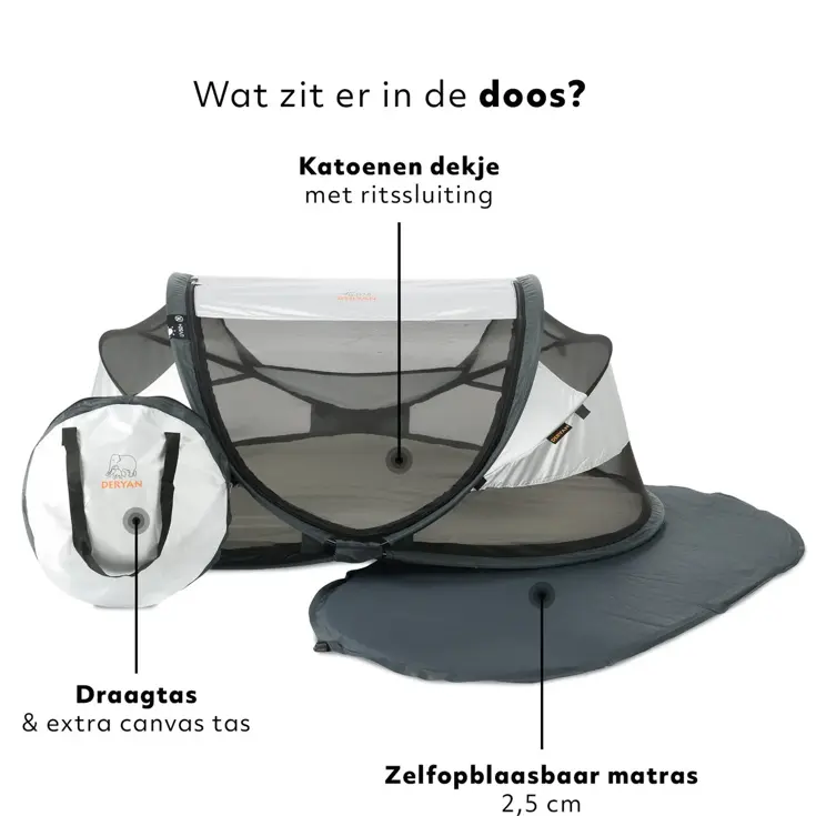 Baby luxe campingbedje - Zelfopblaasbare matras