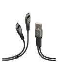 Kabel met dubbele connector - USB > USB-C