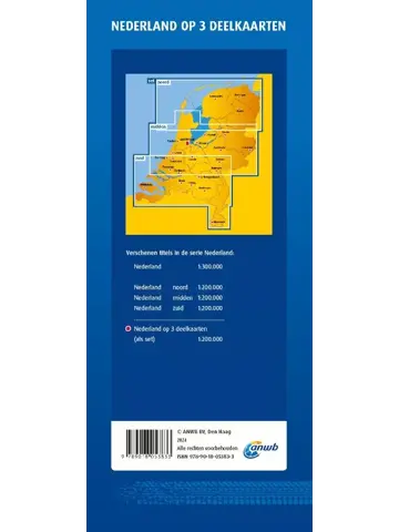 ANWB wegenkaart Nederland - Set noord, midden, zuid 