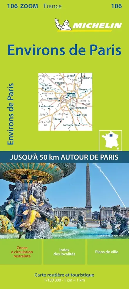 Wegenkaart Zoom 106 Environs de Paris