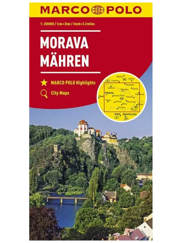 Marco Polo wegenkaart Tsjechie Moravie