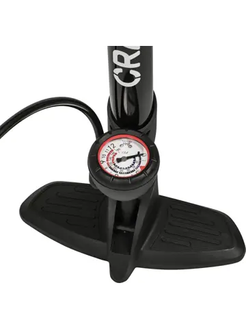 Fietspomp met drukmeter - Zwart