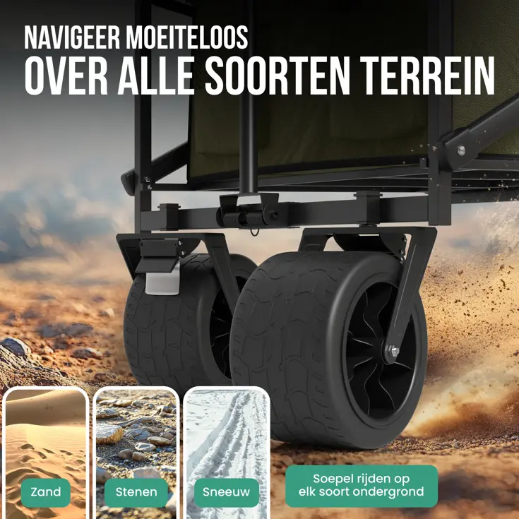 Bolderkar Opvouwbaar XL met Dak