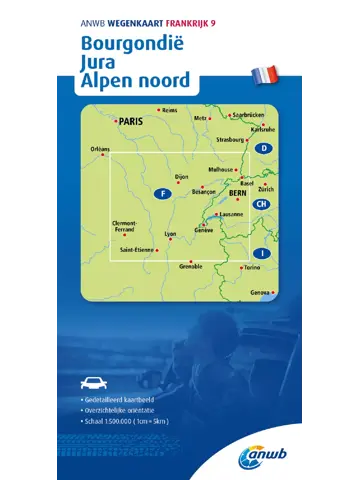 ANWB Wegenkaart Bourgondie en Jura