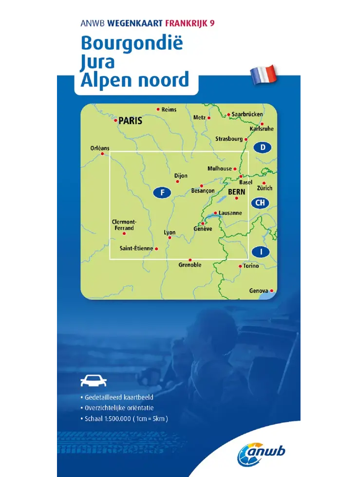 ANWB Wegenkaart Bourgondie en Jura