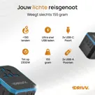 Drivv. Universele Wereldstekker - USB C