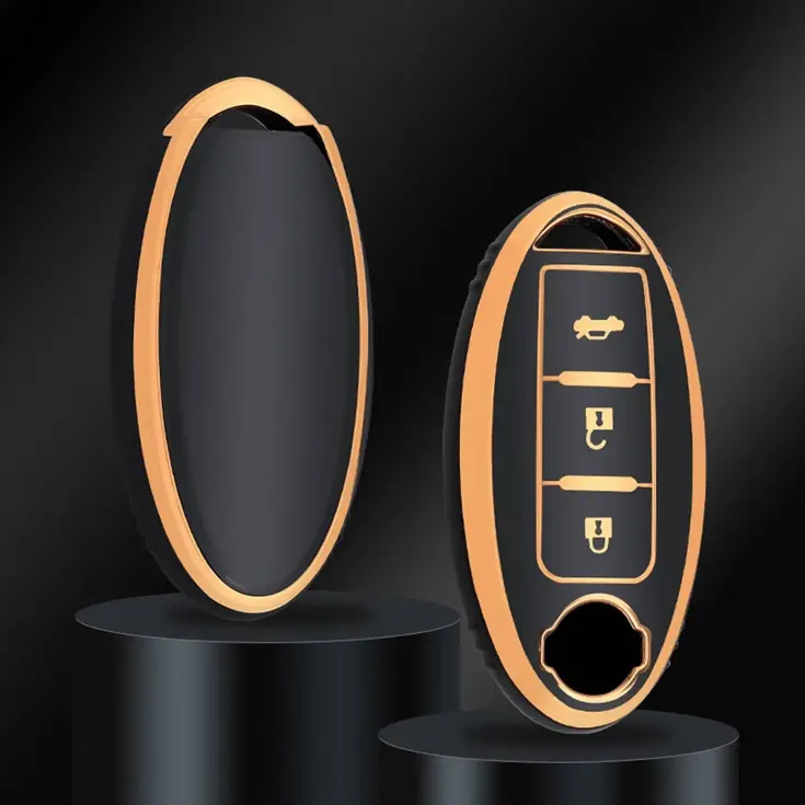 TPU Sleutelhoesje voor Nissan goud A3B