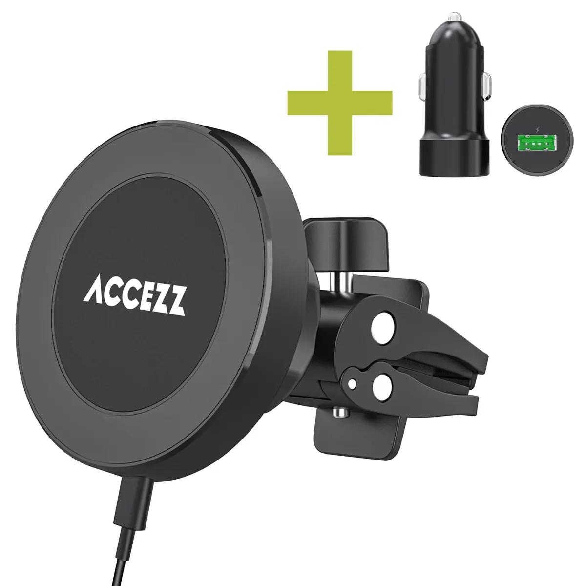 Accezz  Magsafe Auto Houder en Oplader  Zwart main product image