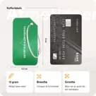 Aluminium kofferlabels – 4 stuks – Groen