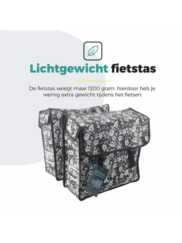 Voltano Dubbele Fietstas Floral Elegance