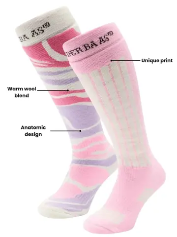 6 paar - Dames - Skisokken