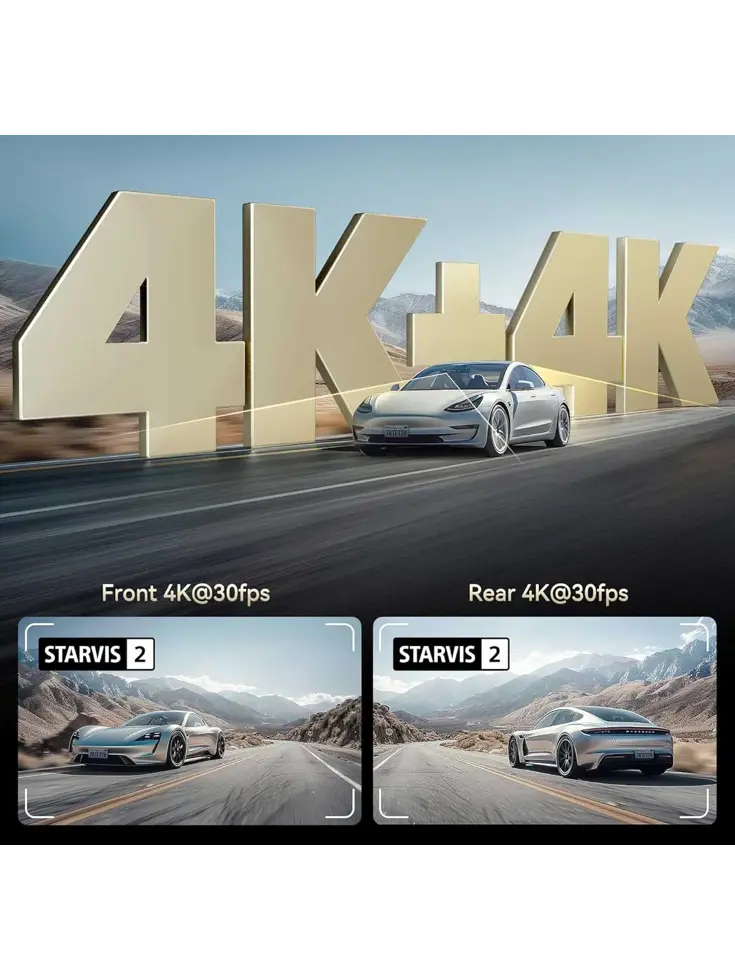 F77 V2 4K Touch Wifi GPS 2CH 256gb dashcam