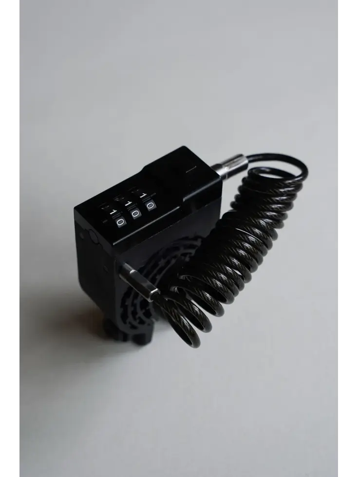 Kabelslot helmslot - zwart - met code