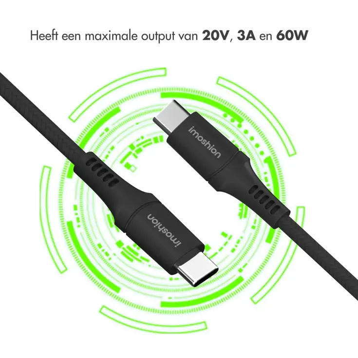 Gevlochten USB-C naar USB-C kabel