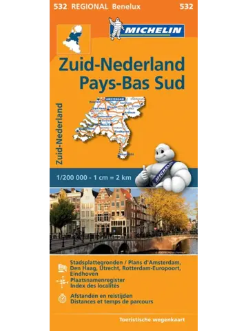 Kaart Regional 532 Nederland Zuid