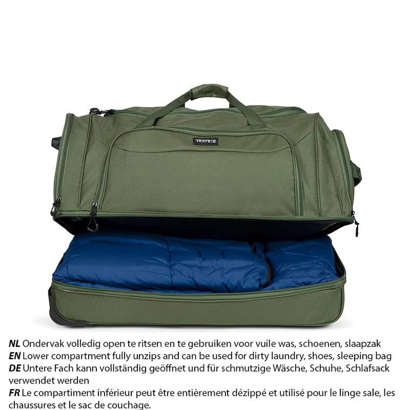 Hulongo Sporttas heren dames reistas klein voor korte trips met schoenenvak en 3-in-1 schouderriem, grijs, 35L, Praktisch