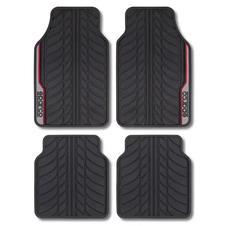 Sparco automatten set - Rubber - Rood