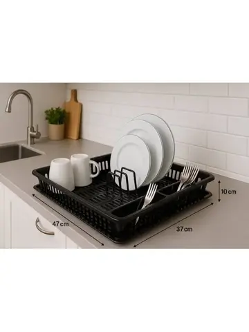 Afdruiprek met lekbak - 46 x 37 x 10 cm