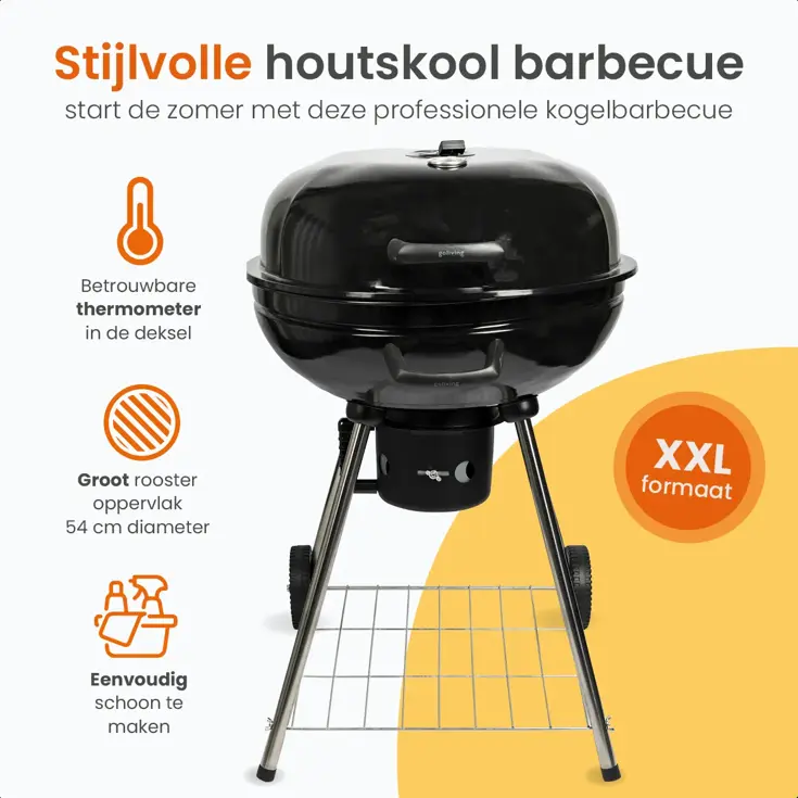 Houtskool Barbecue - Inclusief Accessoires - Ø54cm