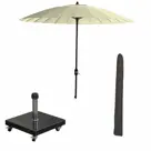 Manilla Stokparasol incl voet en hoes