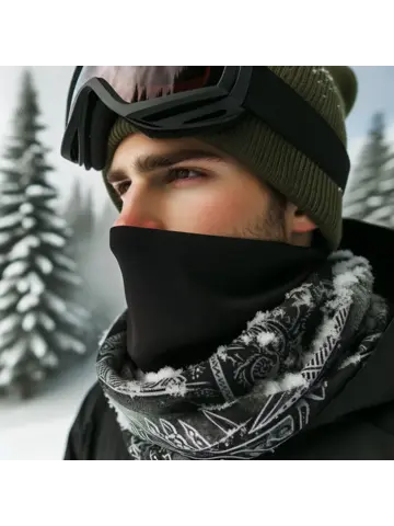 Nekwarmer Skiën / Snowboard Mircovezel Zwart