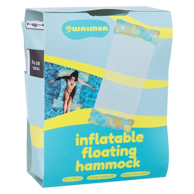 Opblaasbare Waterhangmat 137x70 cm - Blauw