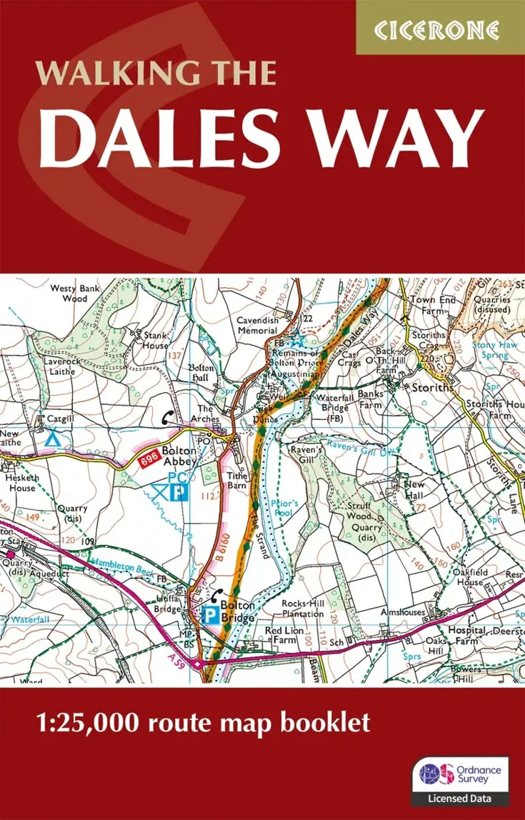 Kaartgids Booklet The Dales Way Map