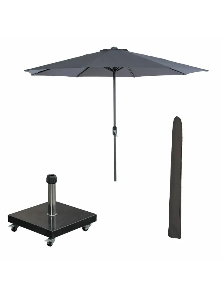 Lotus Stokparasol incl voet en hoes