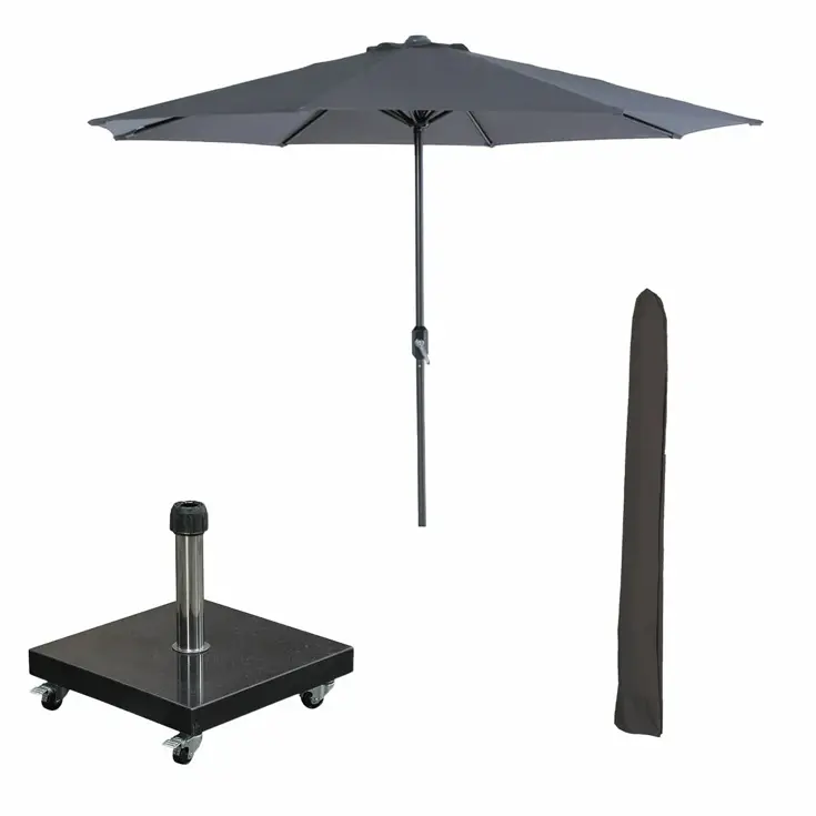 Lotus Stokparasol incl voet en hoes