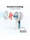 Oplaadbare Handventilator - Wit/Roze