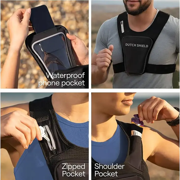 Reflecterend Hardloopvest met Telefoonhouder