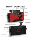 Noodradio® Solar Opwindbaar Met Batterijen